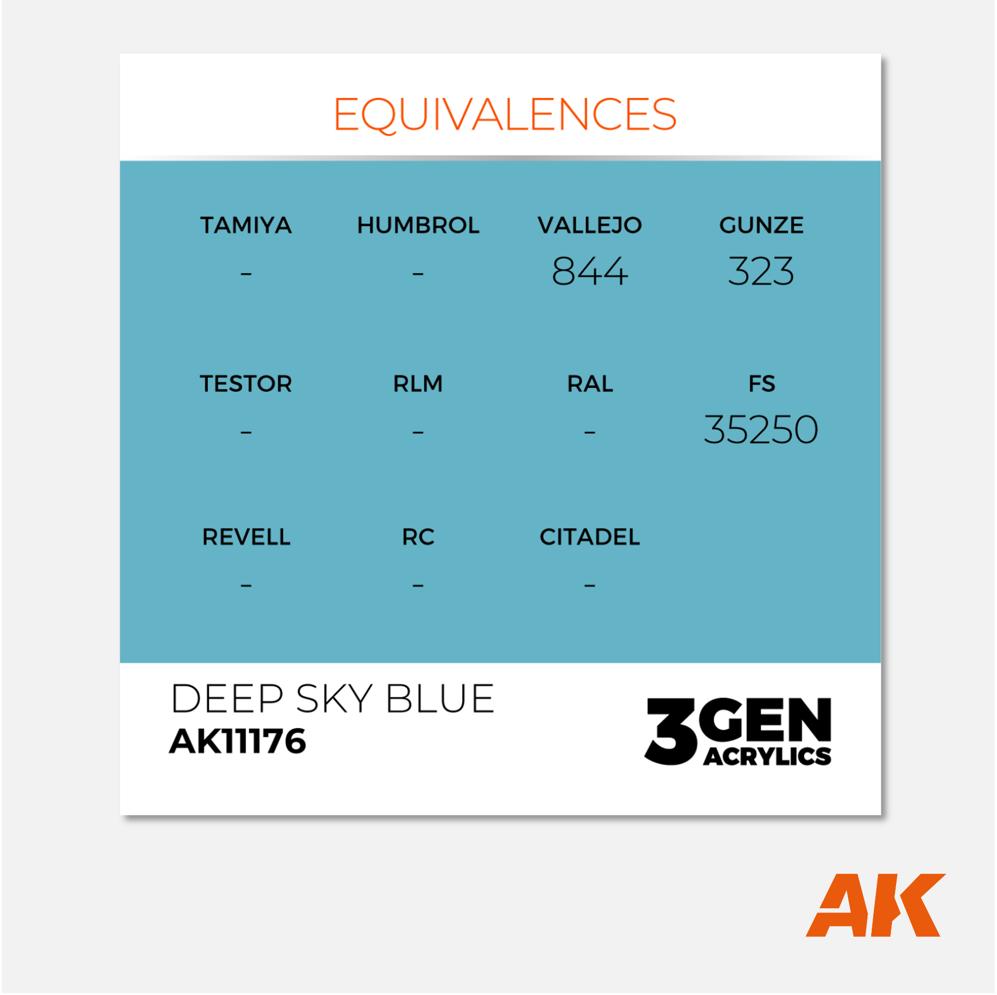 AK Interactive - 3Gen Acrylics Paint - Deep Sky Blue - AK11176 - Gothaforce