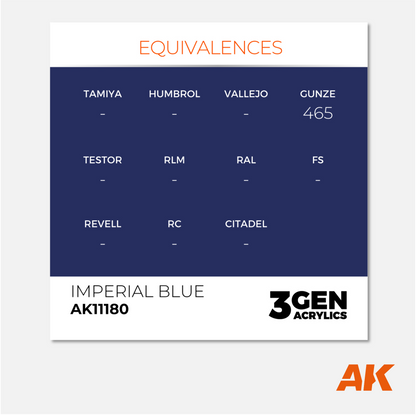 AK Interactive - 3Gen Acrylics Paint - Imperial Blue - AK11180 - Gothaforce