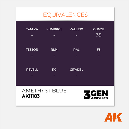 AK Interactive - 3Gen Acrylics Paint - Amethyst Blue - AK11183 - Gothaforce
