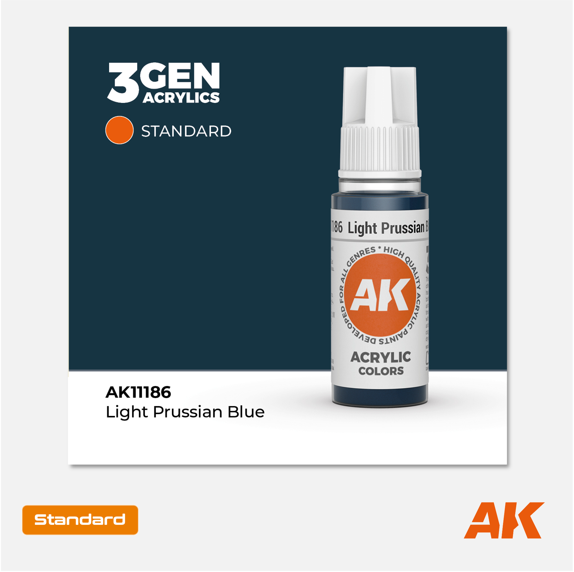 AK Interactive - 3Gen Acrylics Paint - Light Prussian Blue - AK11186 - Gothaforce