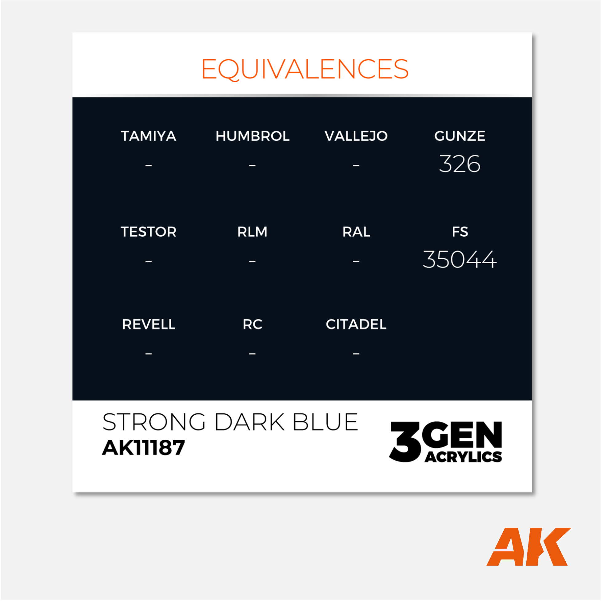 AK Interactive - 3Gen Acrylics Paint - Strong Dark Blue - AK11187 - Gothaforce