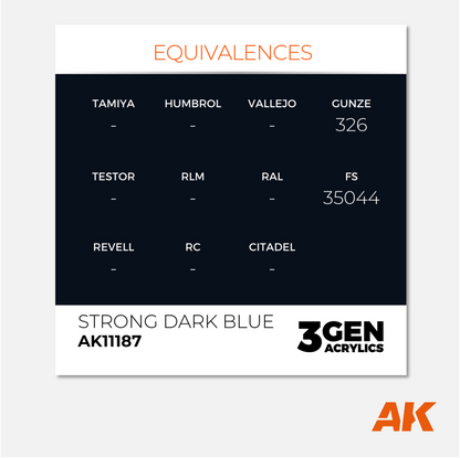 AK Interactive - 3Gen Acrylics Paint - Strong Dark Blue - AK11187 - Gothaforce