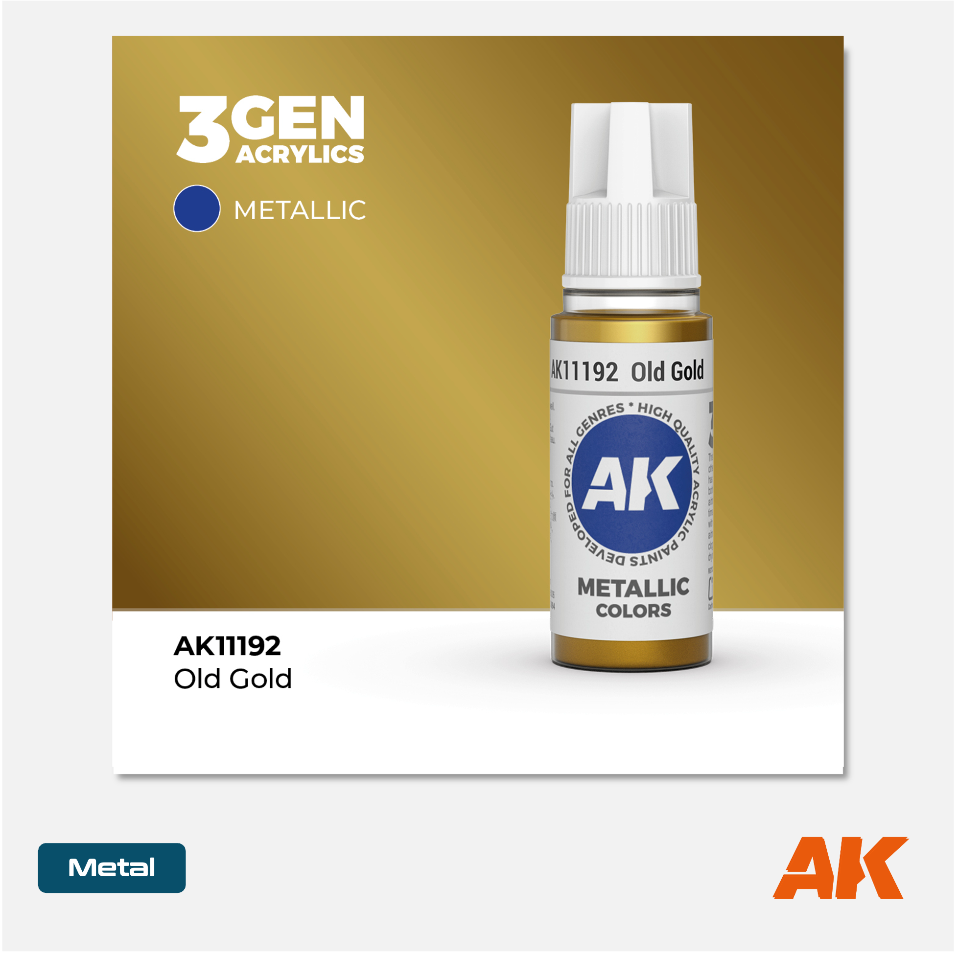 AK Interactive - 3Gen Acrylics Paint - Old Gold - AK11192 - Gothaforce