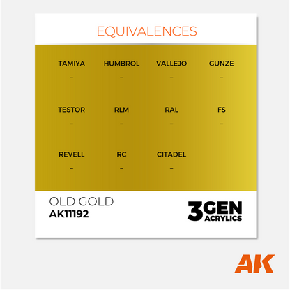 AK Interactive - 3Gen Acrylics Paint - Old Gold - AK11192 - Gothaforce