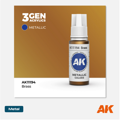 AK Interactive - 3Gen Acrylics Paint - Brass - AK11194 - Gothaforce
