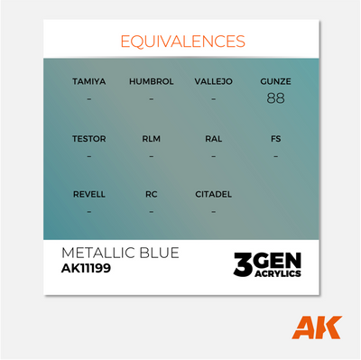 AK Interactive - 3Gen Acrylics Paint - Metallic Blue - AK11199 - Gothaforce