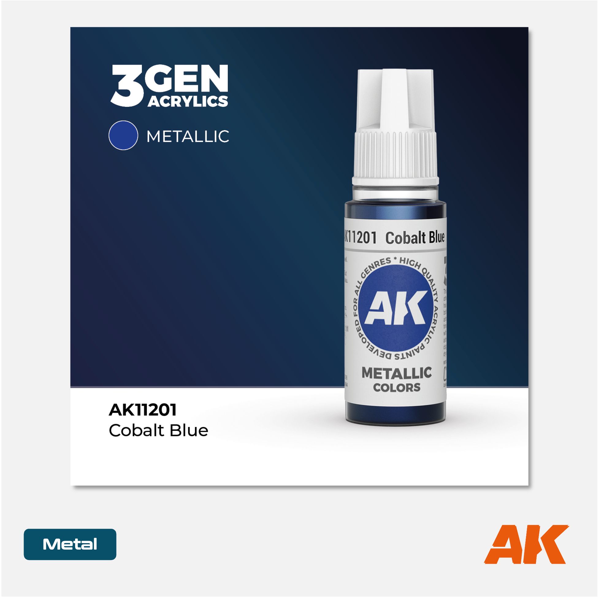 AK Interactive - 3Gen Acrylics Paint - Cobalt Blue - AK11201 - Gothaforce