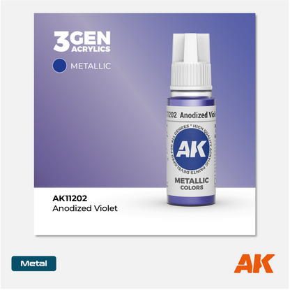 AK Interactive - 3Gen Acrylics Paint - Anodized Violet - AK11202 - Gothaforce