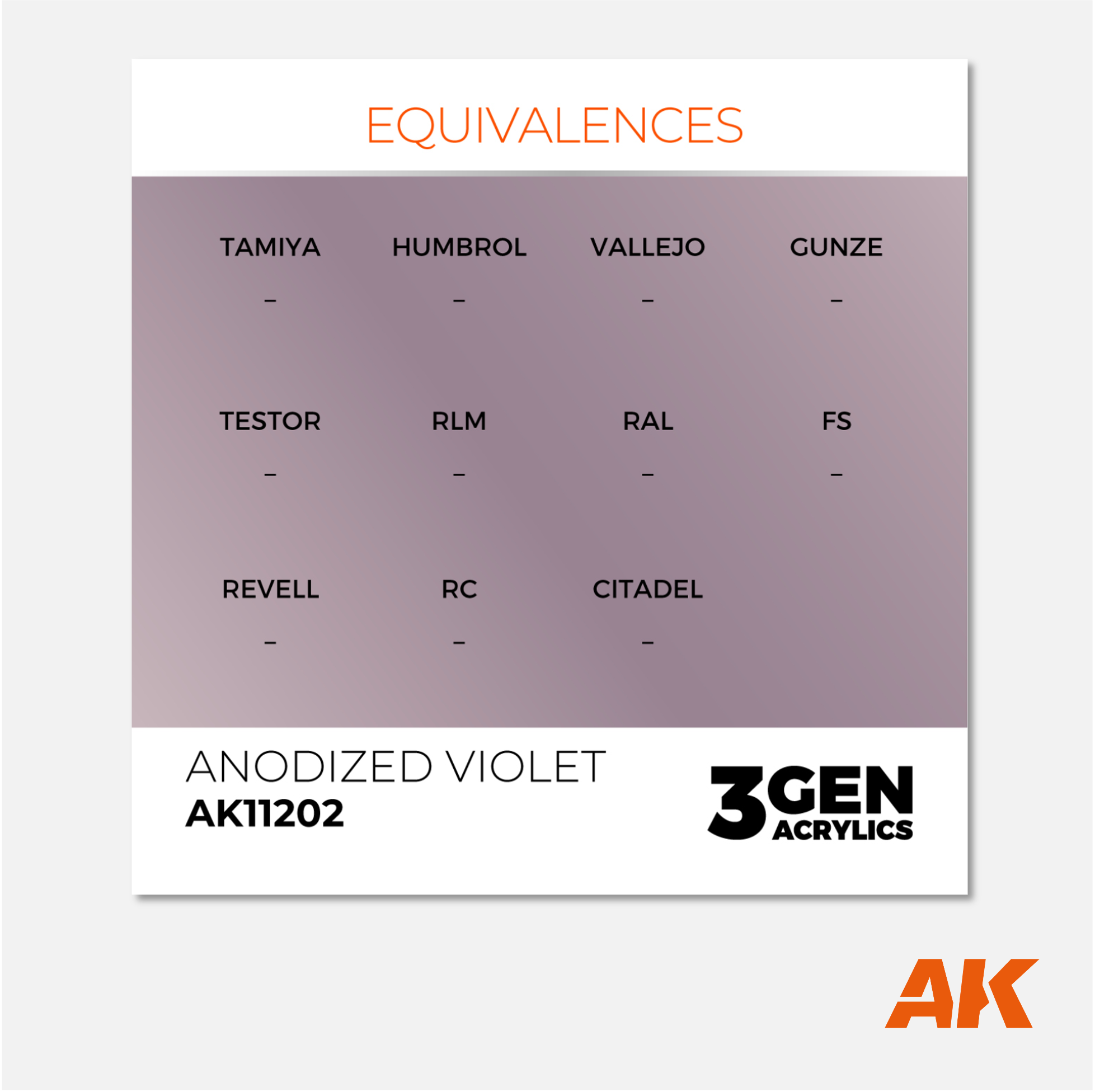 AK Interactive - 3Gen Acrylics Paint - Anodized Violet - AK11202 - Gothaforce