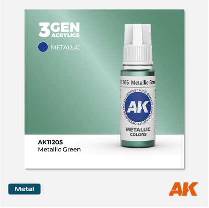 AK Interactive - 3Gen Acrylics Paint - Metallic Green - AK11205 - Gothaforce