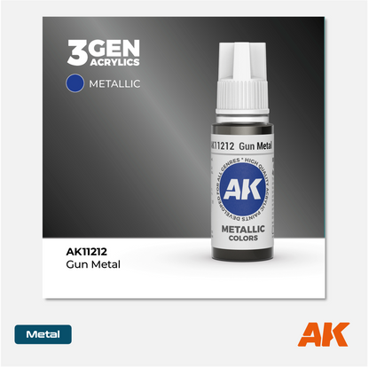 AK Interactive - 3Gen Acrylics Paint - Gun Metal - AK11212 - Gothaforce