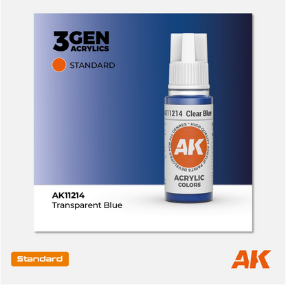AK Interactive - 3Gen Acrylics Paint - Clear Blue - AK11214 - Gothaforce