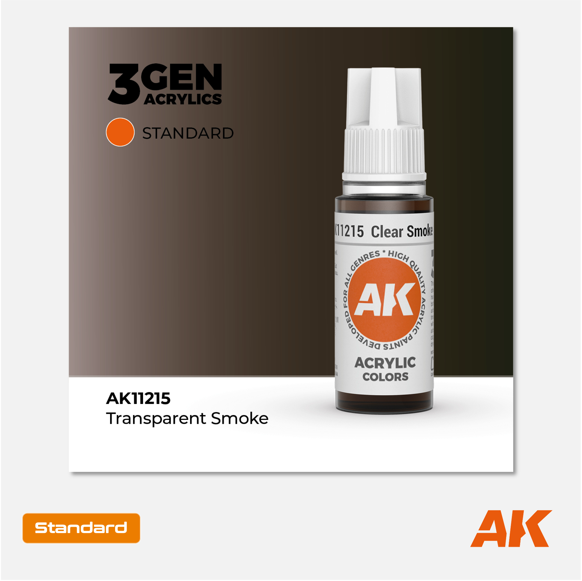 AK Interactive - 3Gen Acrylics Paint - Clear Smoke - AK11215 - Gothaforce