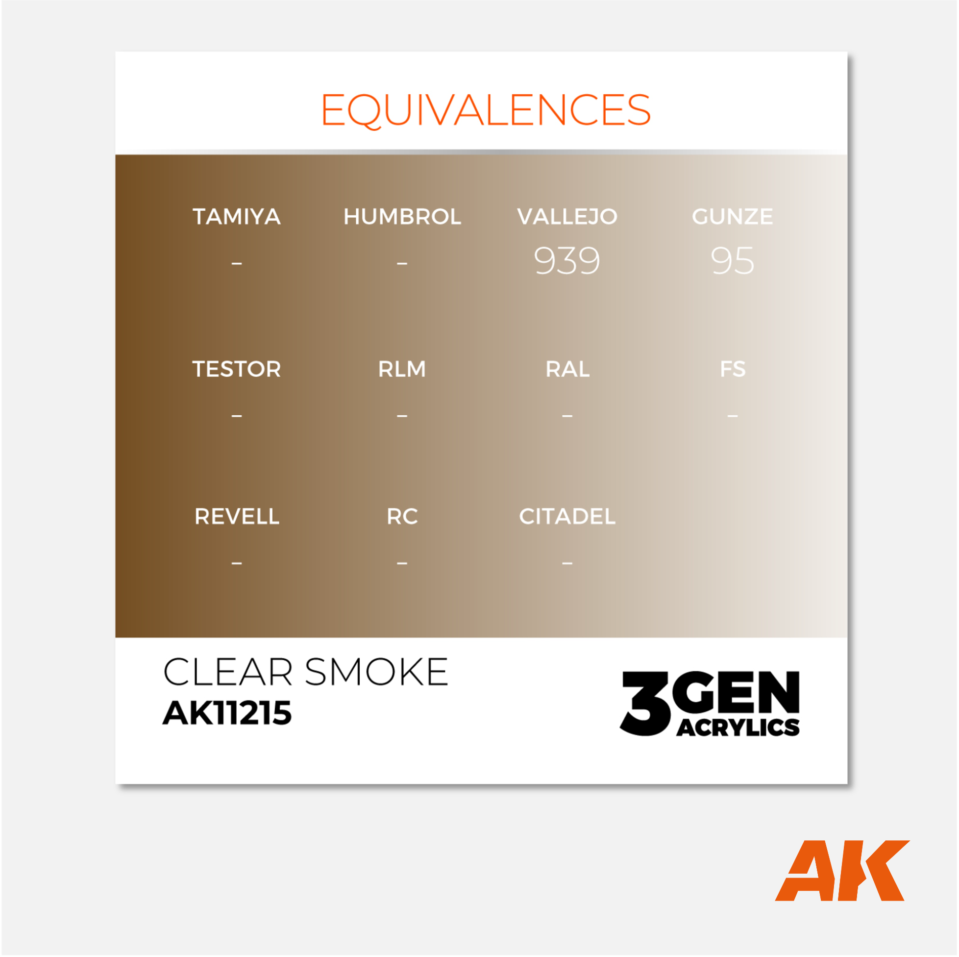 AK Interactive - 3Gen Acrylics Paint - Clear Smoke - AK11215 - Gothaforce