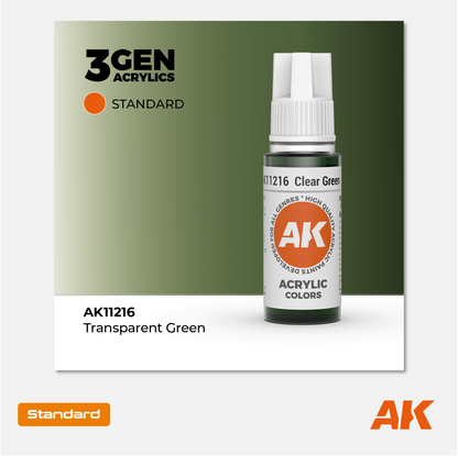 AK Interactive - 3Gen Acrylics Paint - Clear Green - AK11216 - Gothaforce