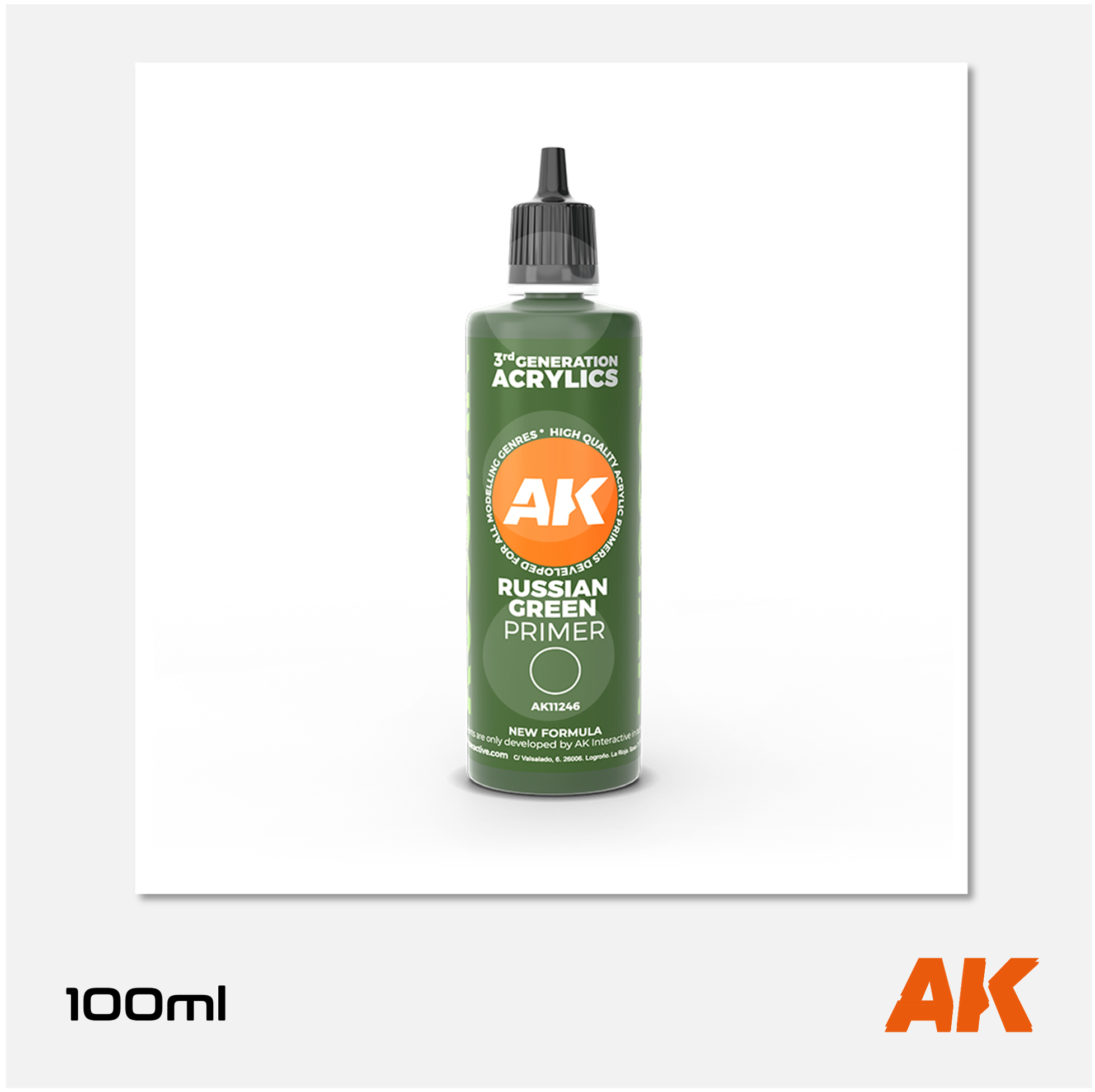 AK 3Gen Acrylics Primer - Russian Green (100ml)