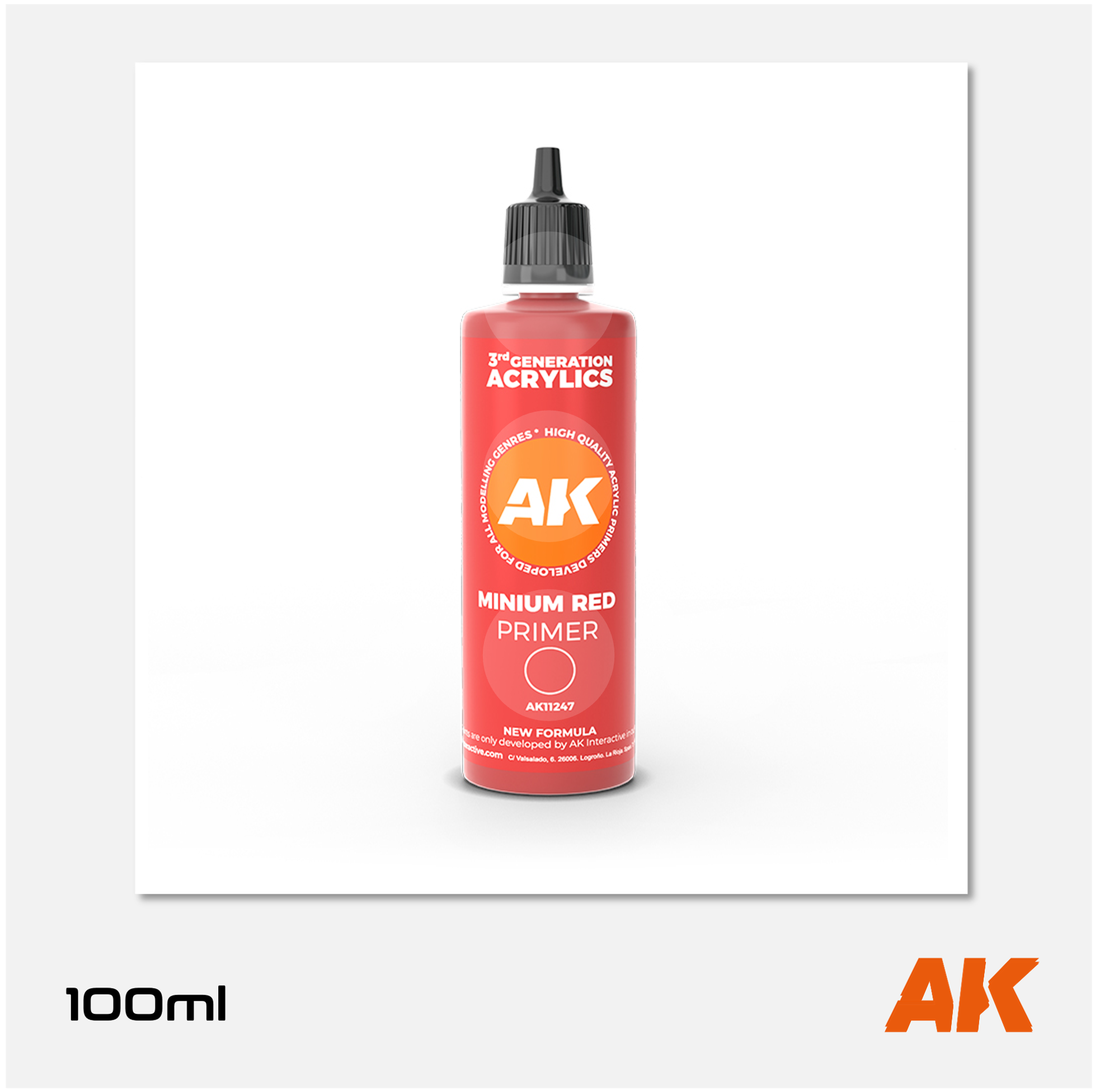 AK 3Gen Acrylics Primer - Minium Red (100ml)