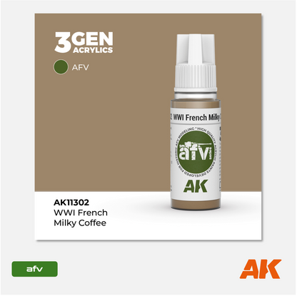 AK 3Gen Acrylics - WWI French Milky Coffee