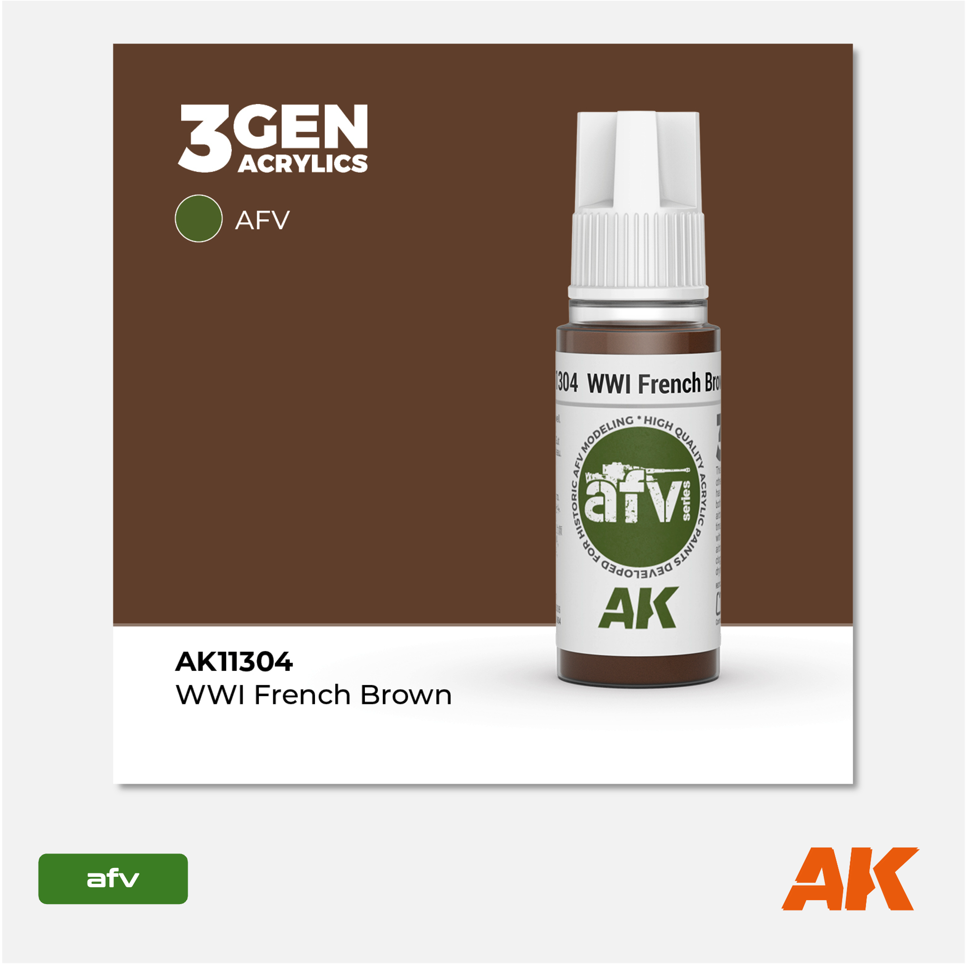 AK 3Gen Acrylics - WWI French Brown