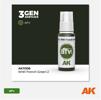 AK 3Gen Acrylics - WWI French Green 2