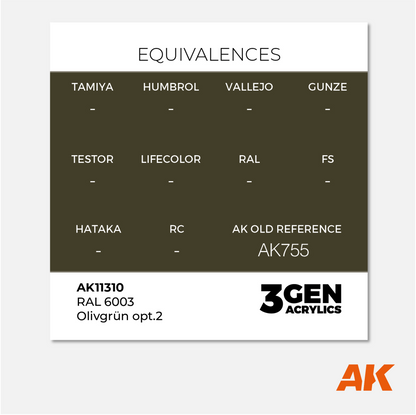 AK 3Gen Acrylics - Olivgrün RAL 6003 Option 2