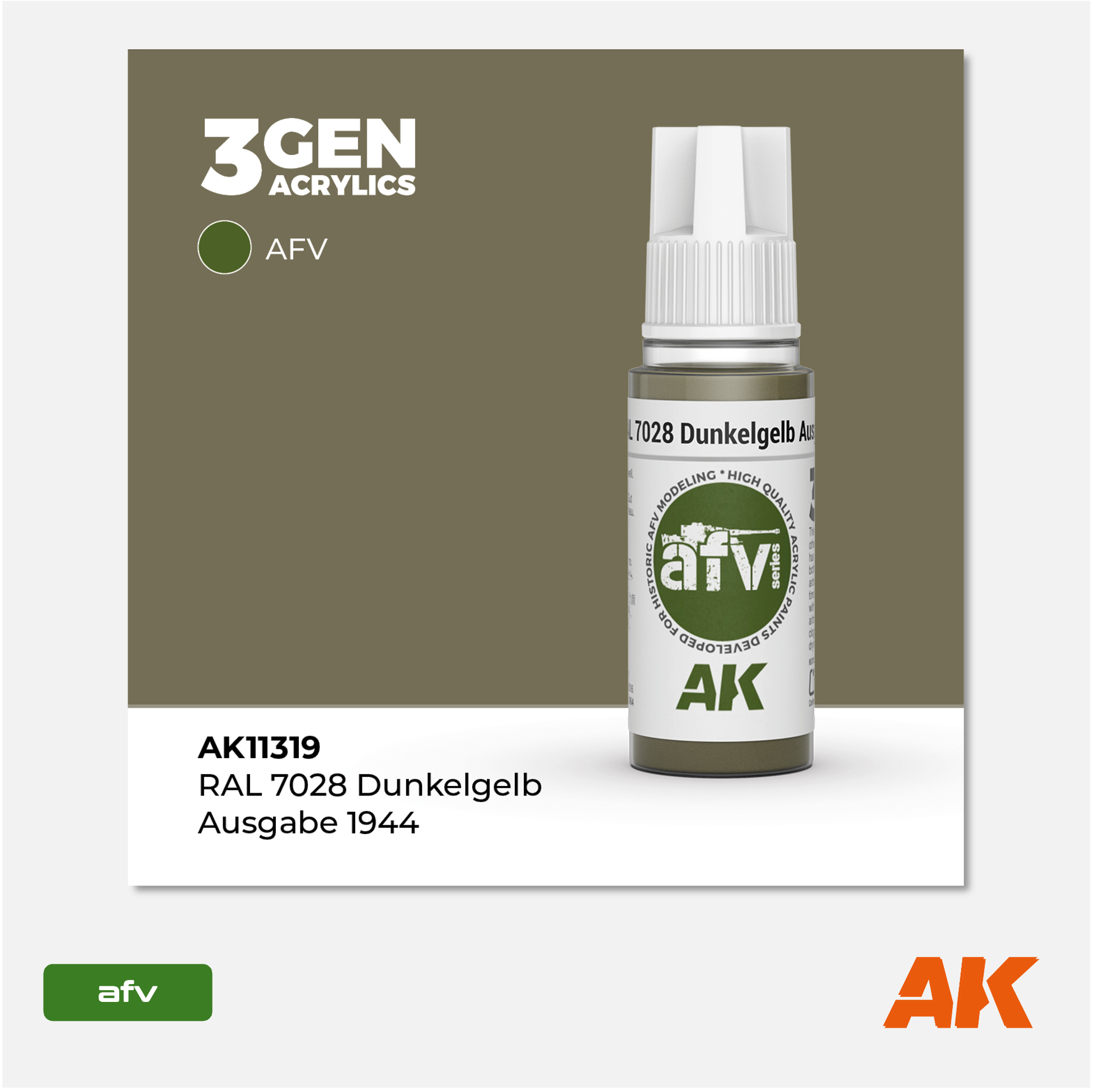 AK 3Gen Acrylics - Dunkelgelb RAL 7028 - Ausgabe 1944