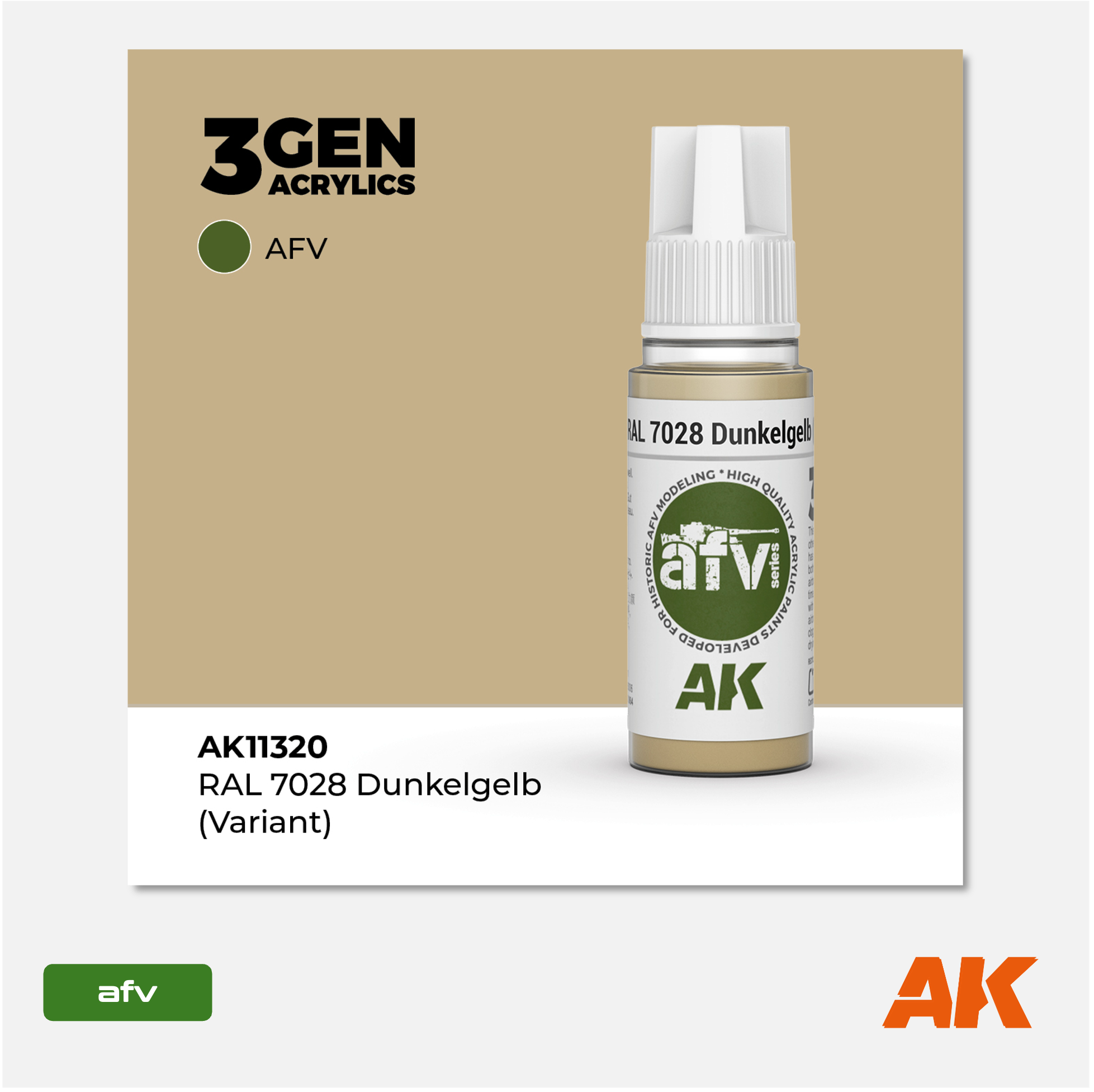AK 3Gen Acrylics - Dunkelgelb RAL 7028 - Variant