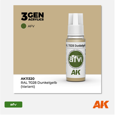 AK 3Gen Acrylics - Dunkelgelb RAL 7028 - Variant