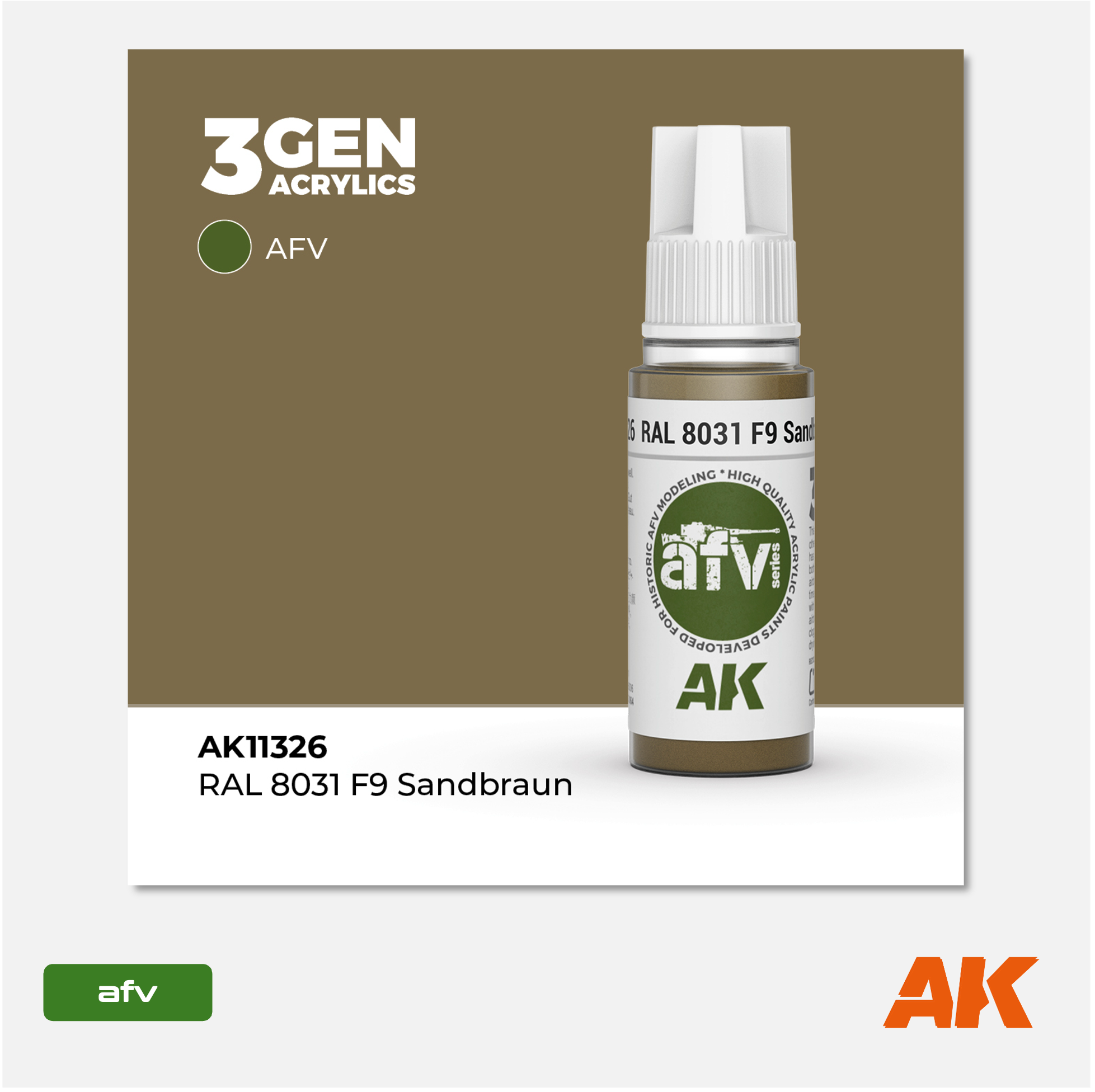 AK 3Gen Acrylics - Sandbraun RAL 8031