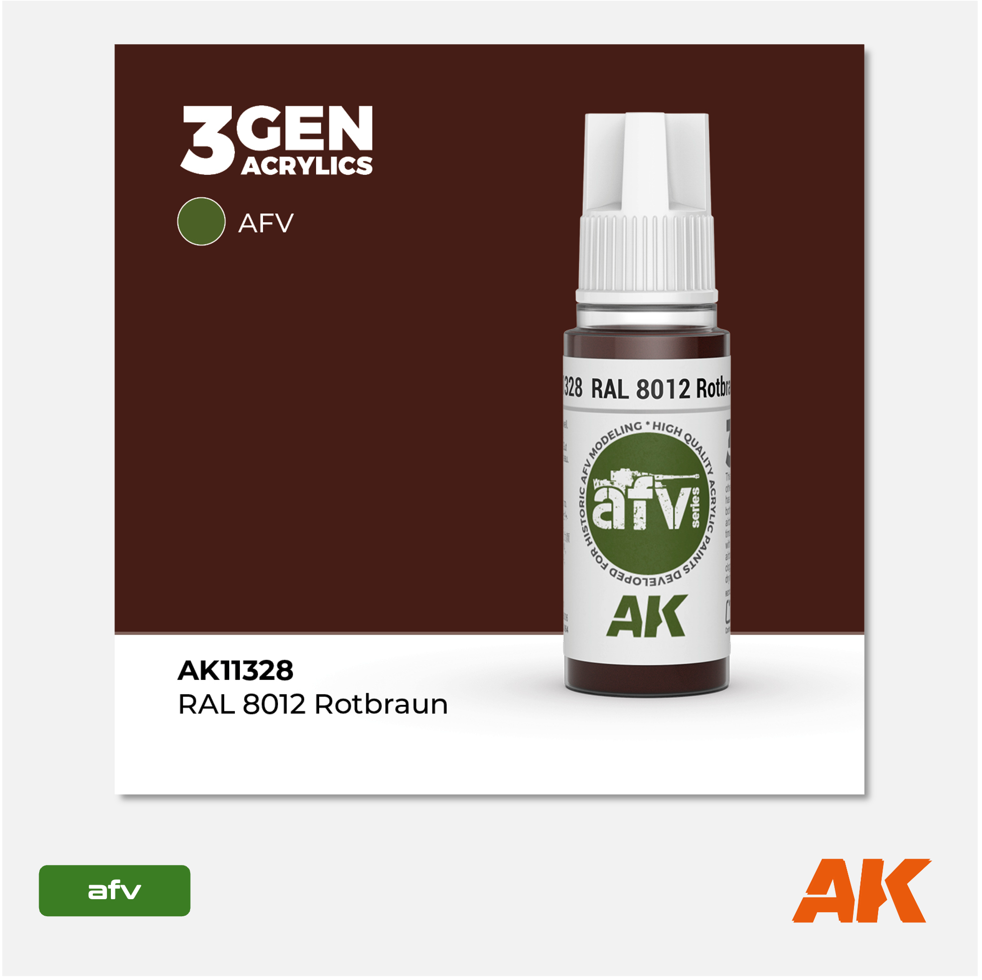 AK 3Gen Acrylics - Rotbraun RAL 8012