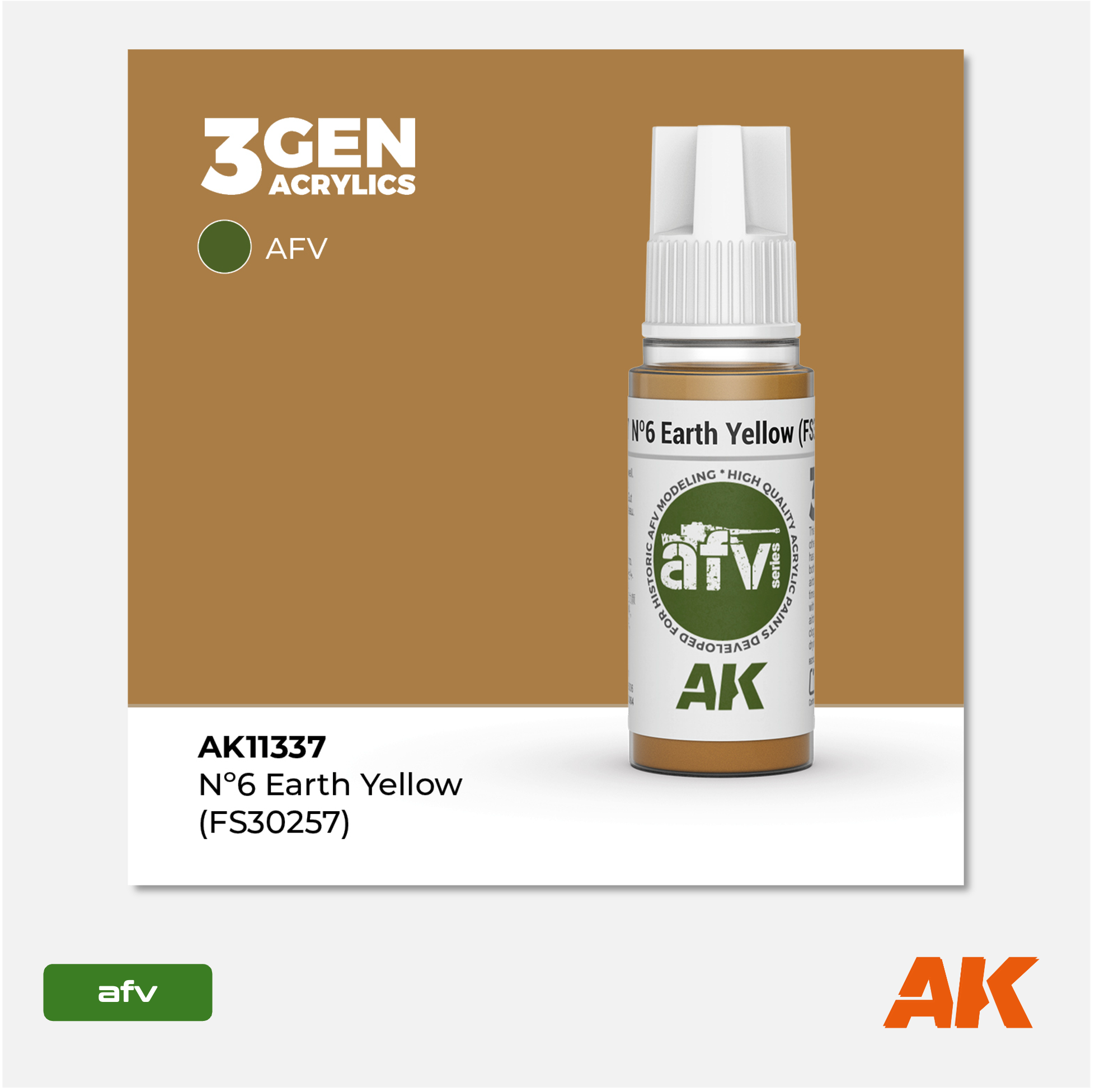 AK 3Gen Acrylics - N°6 Earth Yellow - FS 30257