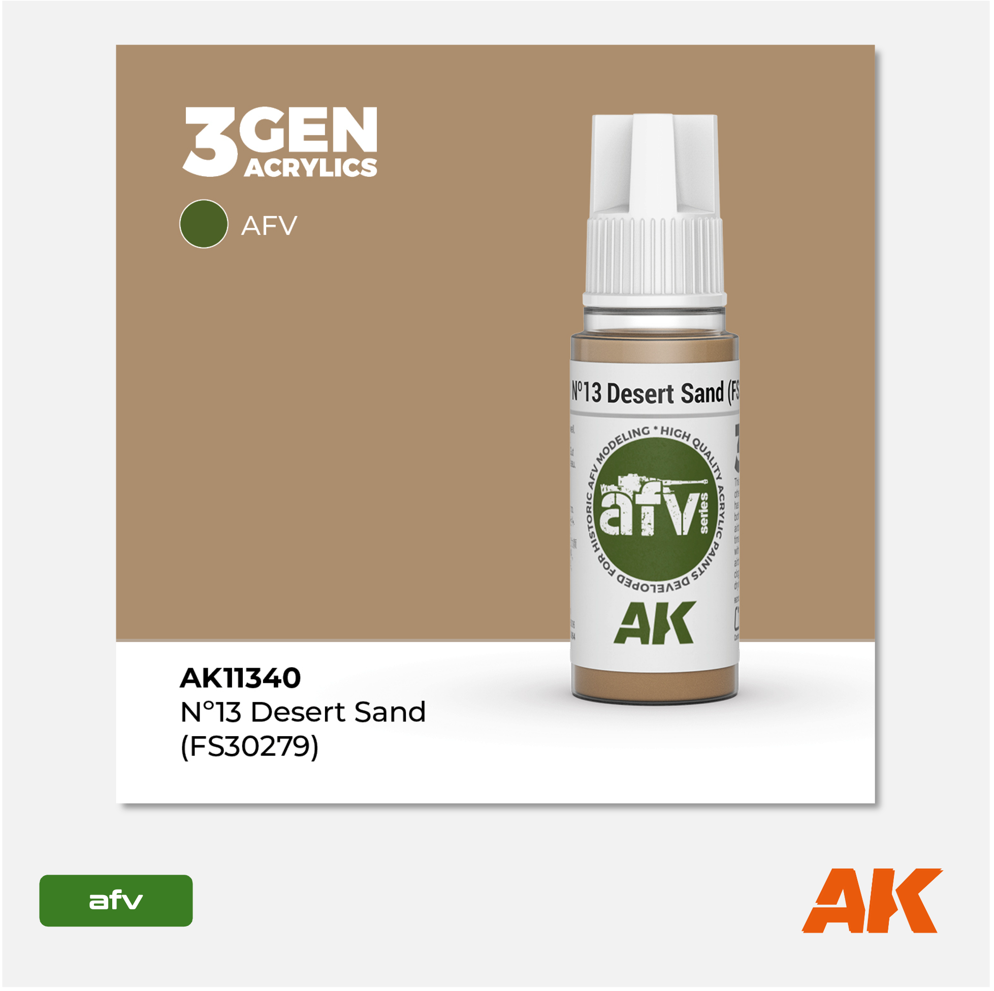 AK 3Gen Acrylics - N°13 Desert Sand - FS 30279