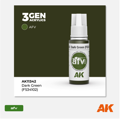 AK 3Gen Acrylics - Dark Green - FS 34102