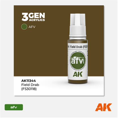 AK 3Gen Acrylics - Field Drab - FS 30118