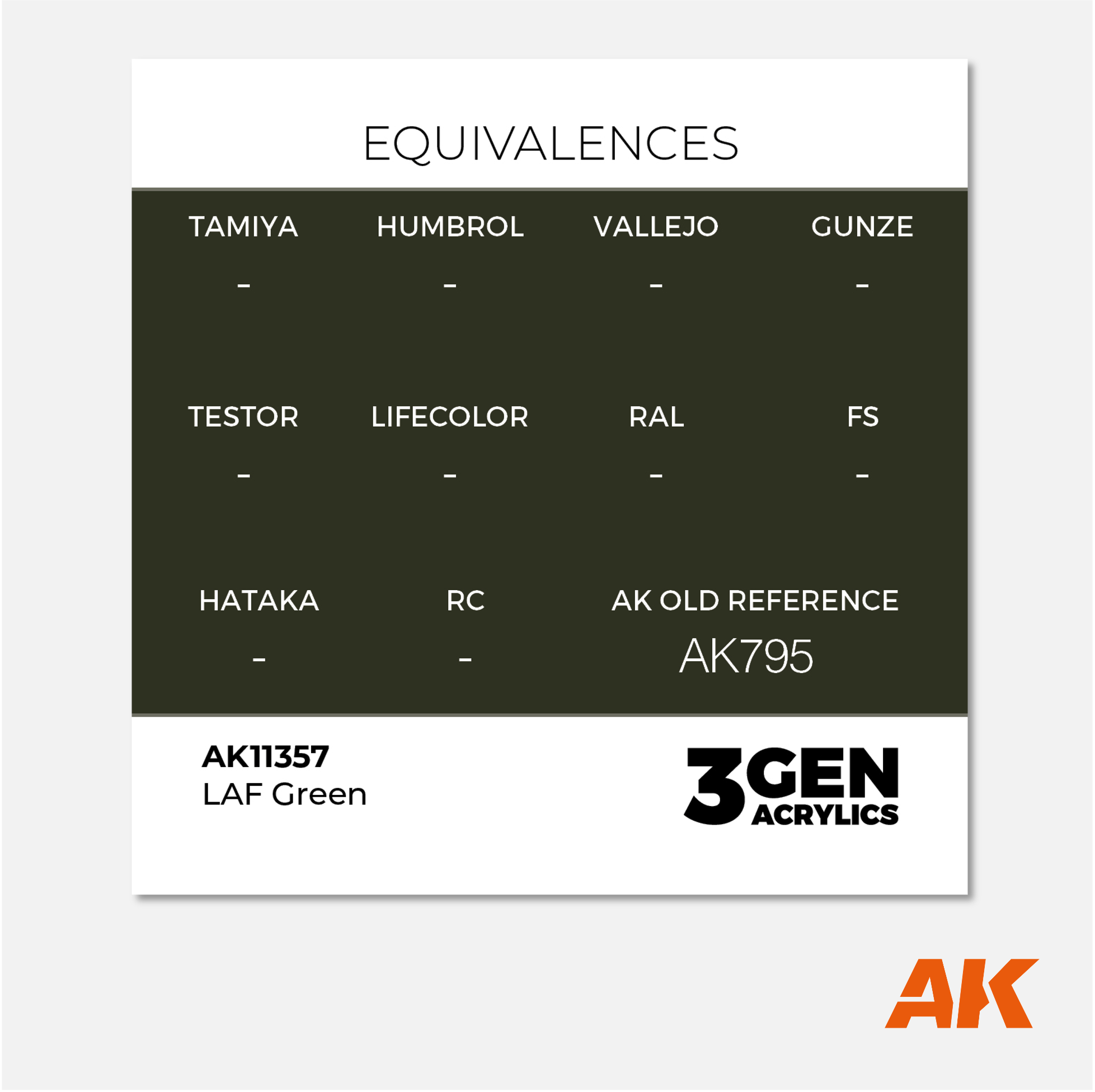 AK 3Gen Acrylics - LAF Green