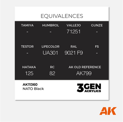 AK 3Gen Acrylics - NATO Black