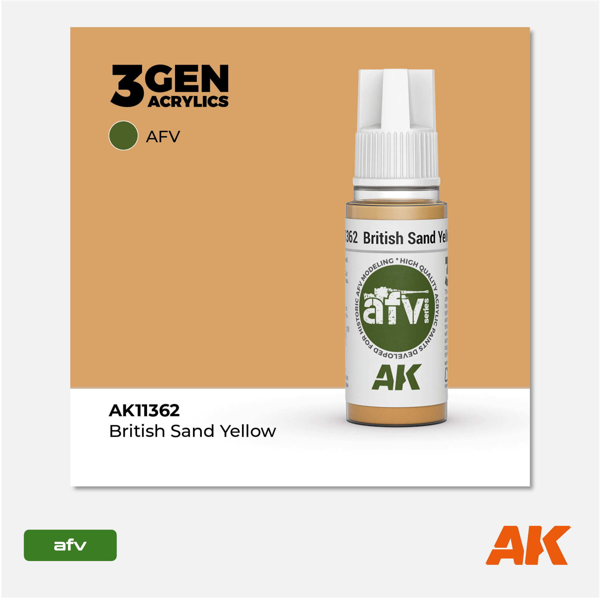 AK 3Gen Acrylics - British Sand Yellow