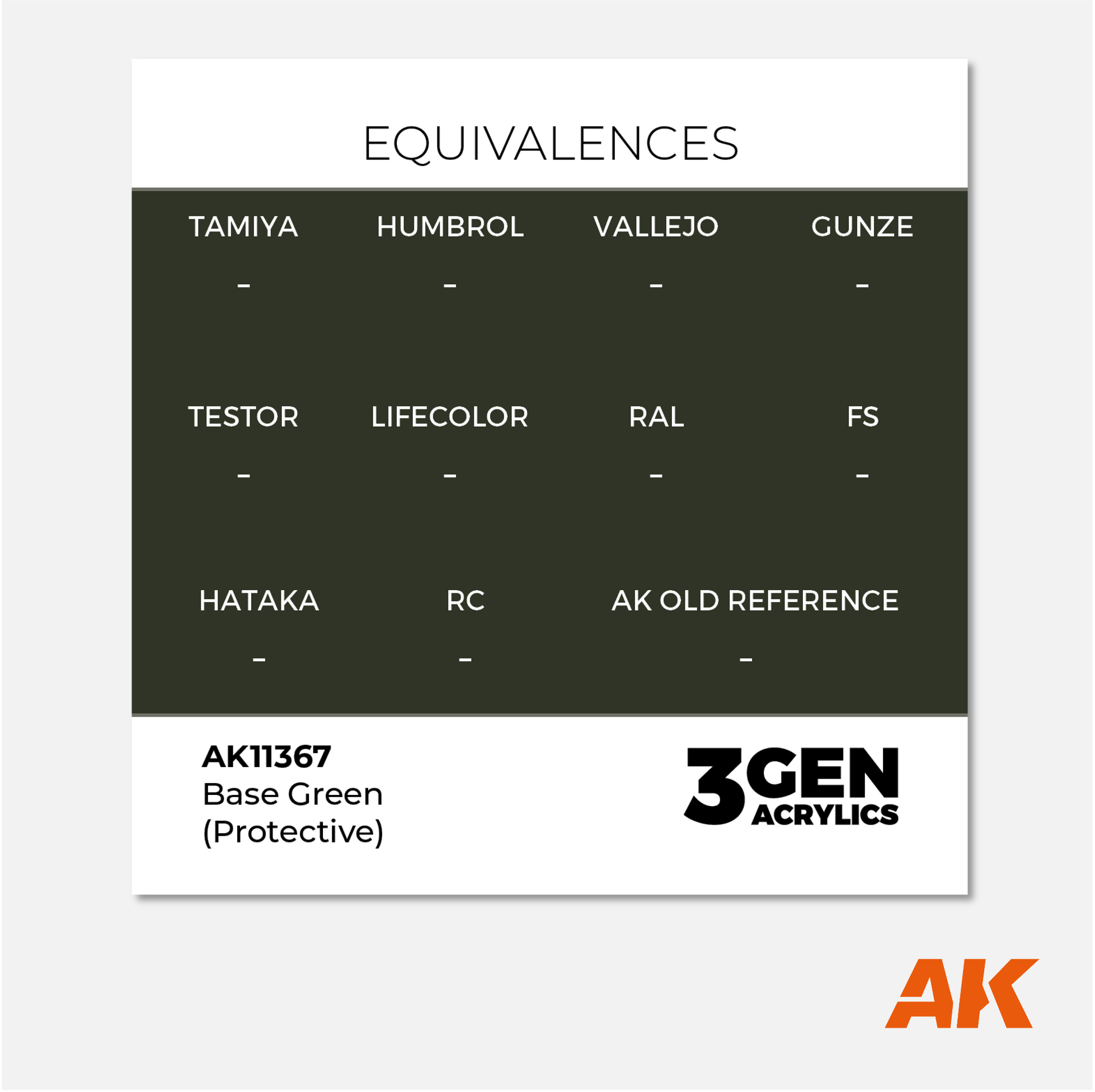 AK 3Gen Acrylics - Base Green (Protective)