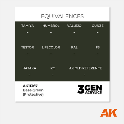AK 3Gen Acrylics - Base Green (Protective)
