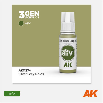 AK 3Gen Acrylics - Silver Grey N°28