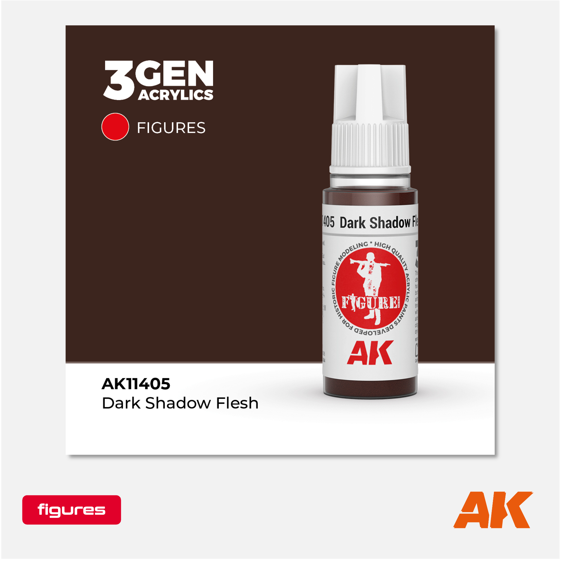 AK 3Gen Acrylics - Dark Shadow Flesh