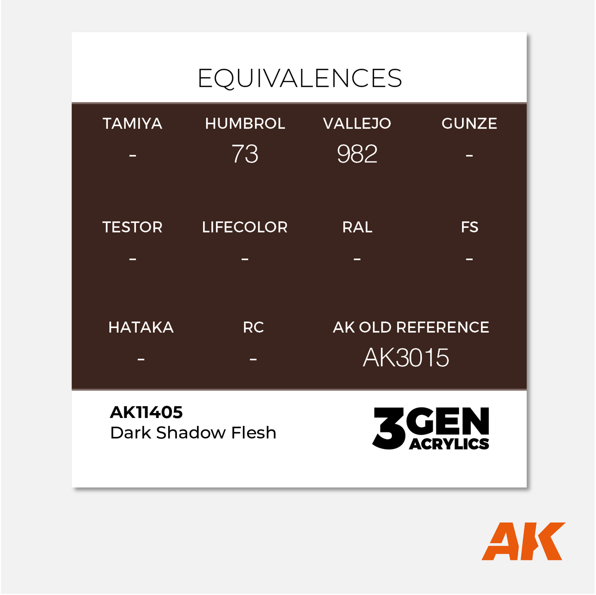 AK 3Gen Acrylics - Dark Shadow Flesh