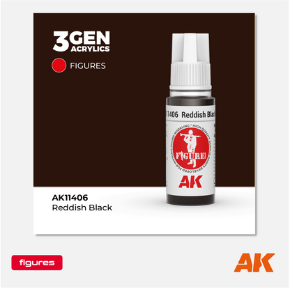 AK 3Gen Acrylics - Reddish Black