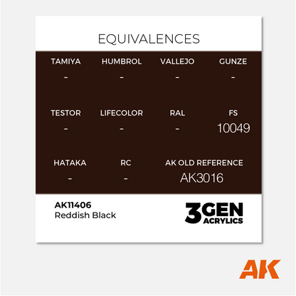 AK 3Gen Acrylics - Reddish Black