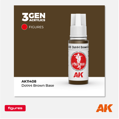 AK 3Gen Acrylics - Dot44 Brown Uniform Base