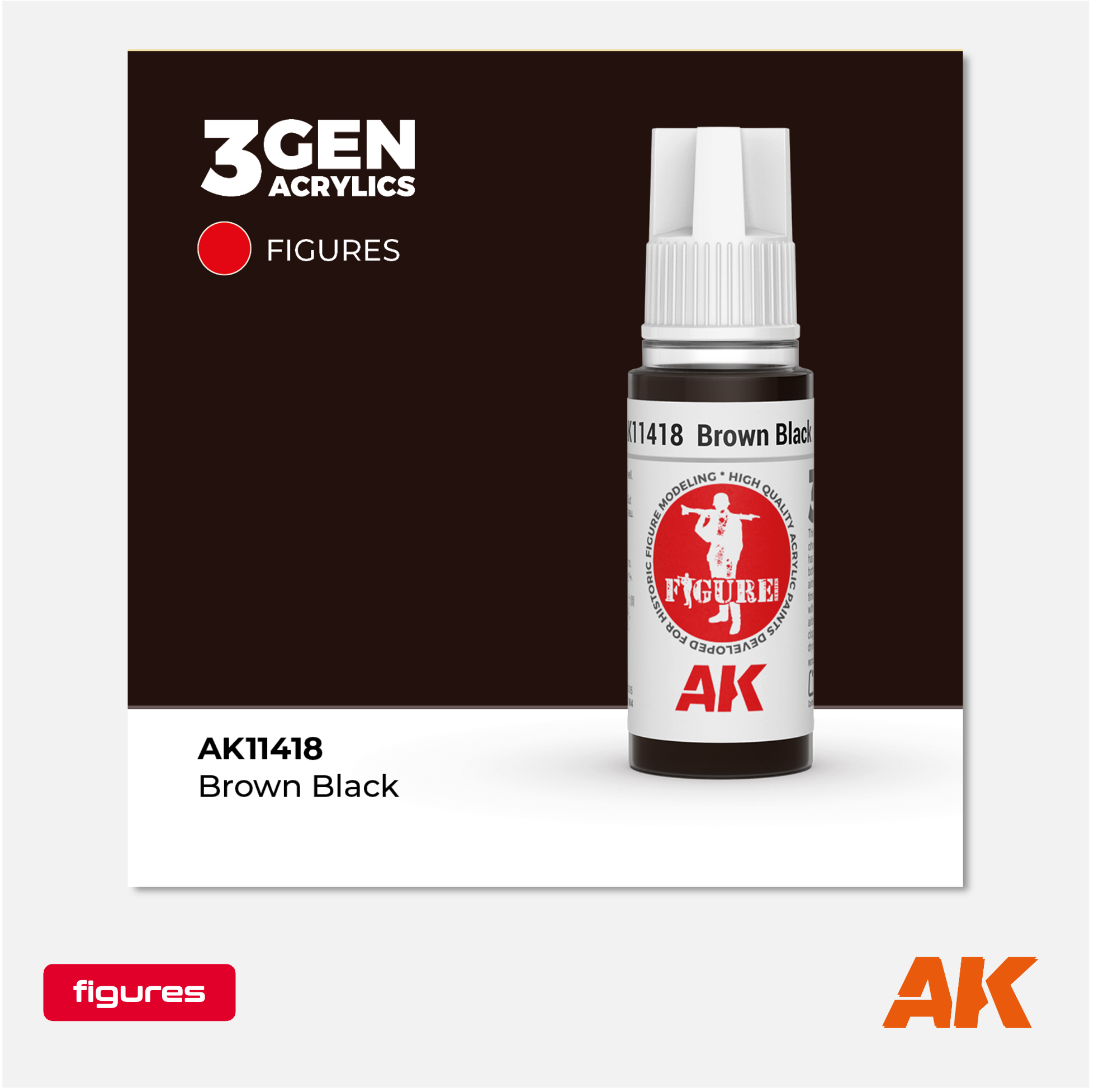 AK 3Gen Acrylics - Brown Black
