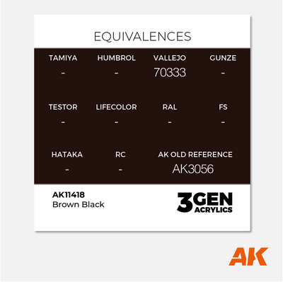 AK 3Gen Acrylics - Brown Black