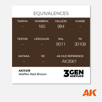 AK 3Gen Acrylics - Waffen Red Brown