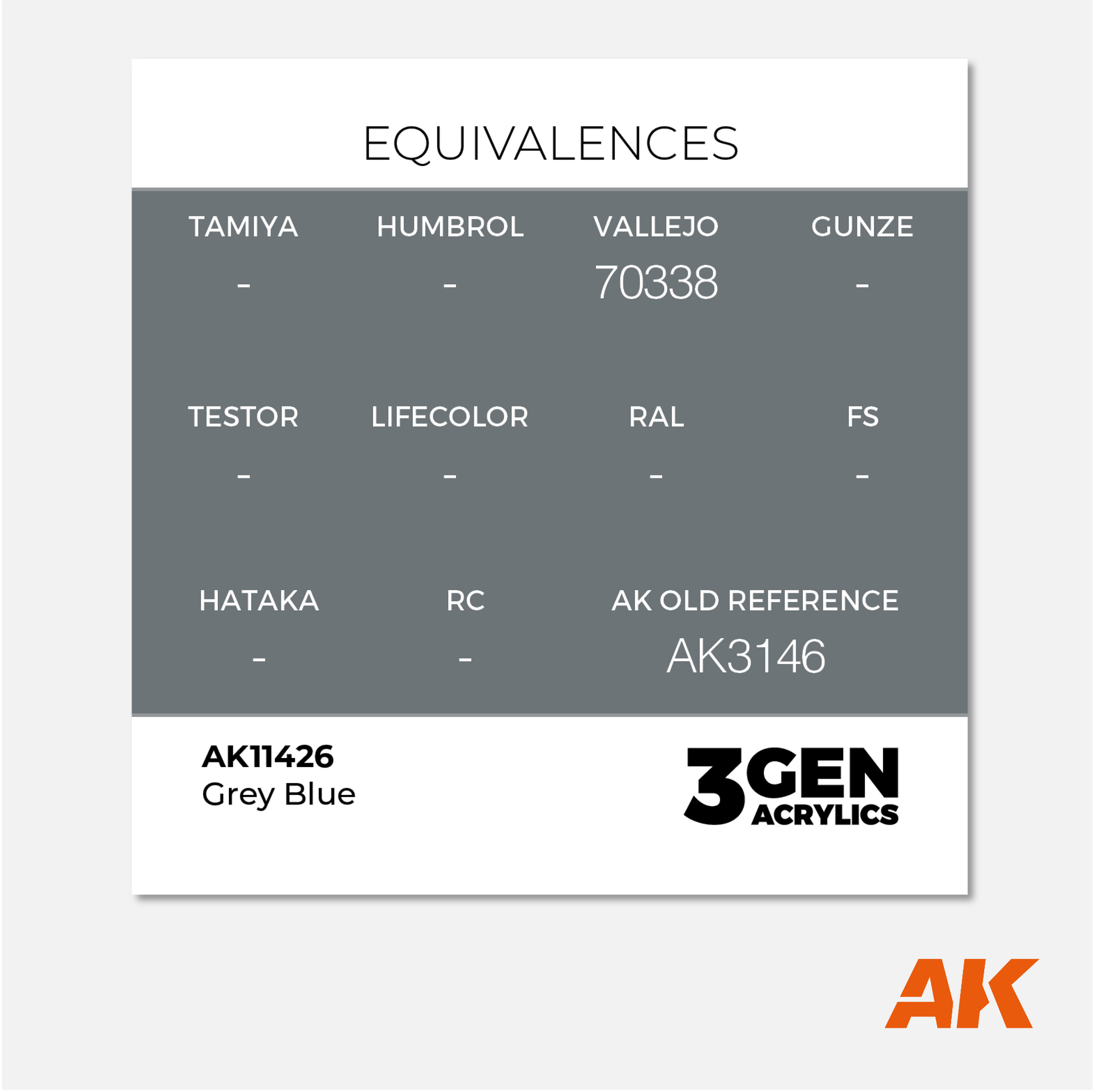 AK 3Gen Acrylics - Grey Blue