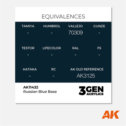 AK 3Gen Acrylics - Russian Blue Base